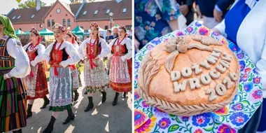 Pierwsze miejskie dożynki w Pawłowicach. Na scenie Enej