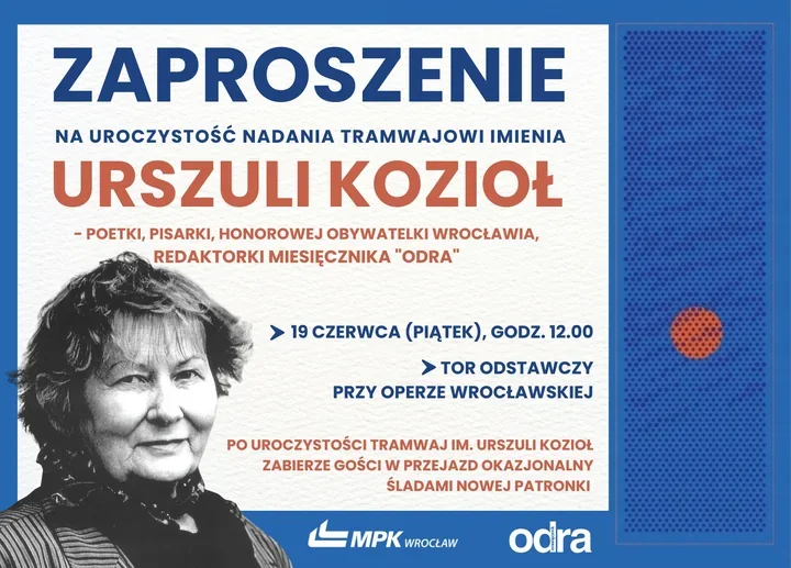 Wrocław odda hołd Urszuli Kozioł - tramwaj wyruszy z jej imieniem