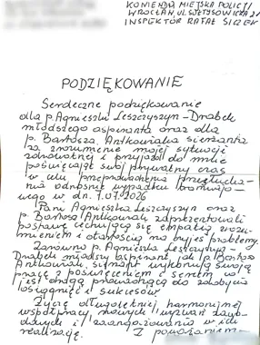 Seniorka napisała do policjantów z Wrocławia. Nie chodziło tylko o przesłuchanie