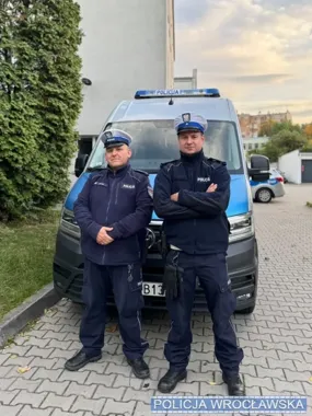 Po wypadku we Wrocławiu policjanci otrzymali wyjątkowe podziękowania