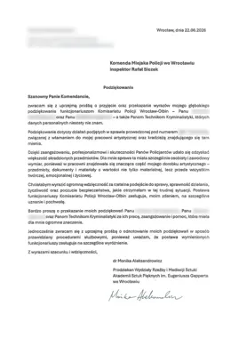 Włamano się do pracowni artystycznej, wrocławscy policjanci odzyskali część łupu