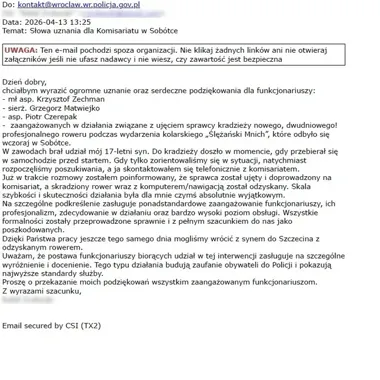 Rower za 28 tys. zł zniknął w Sobótce - policja odzyskała go od razu