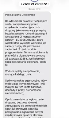 Fałszywy mandat SMS z linkiem - policja ostrzega mieszkańców Wrocławia