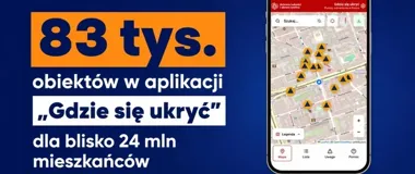 Aplikacja pokazuje już 83 tysiące miejsc schronienia. Działa też bez internetu
